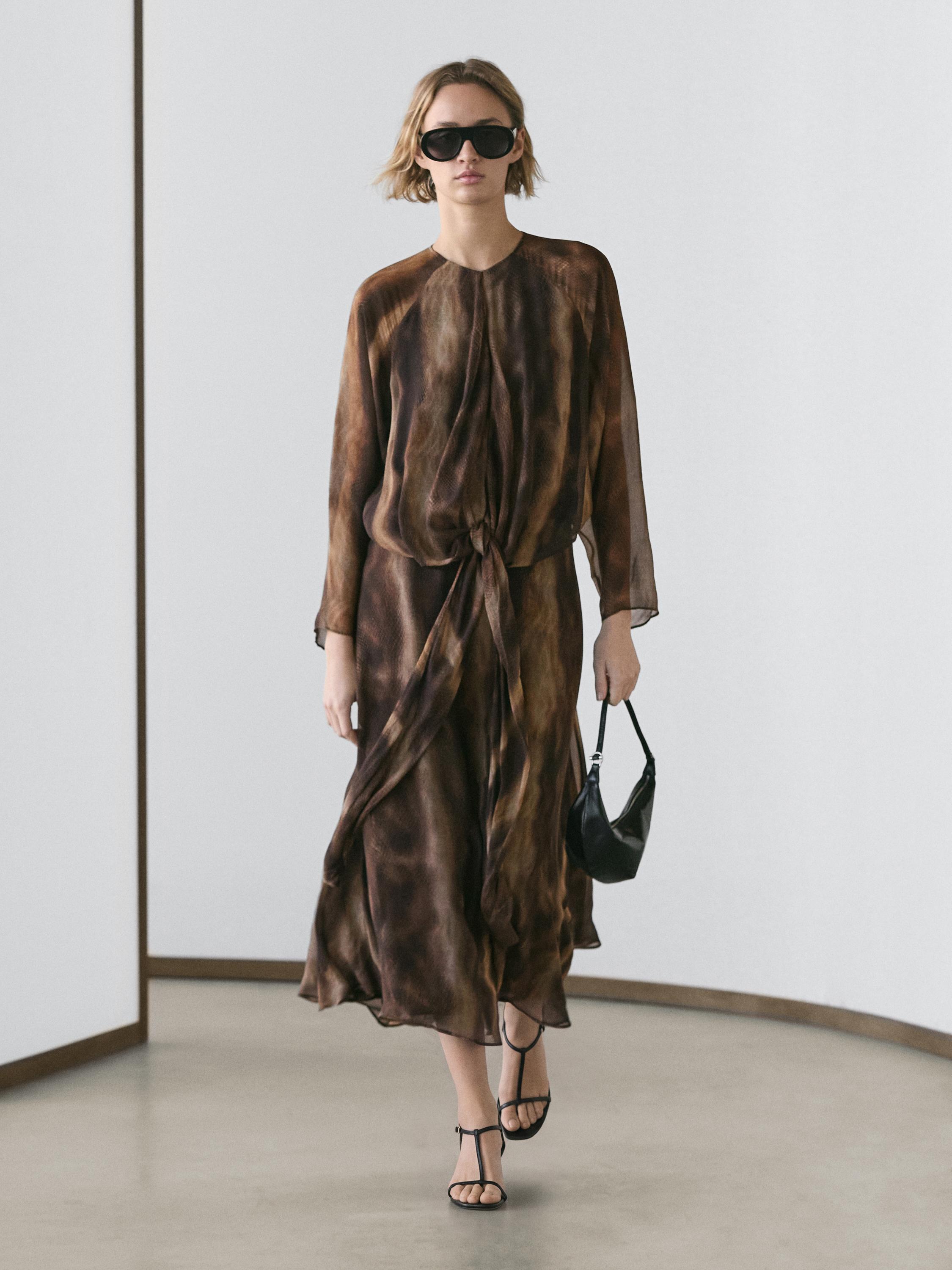Robe fluide à imprimé animal